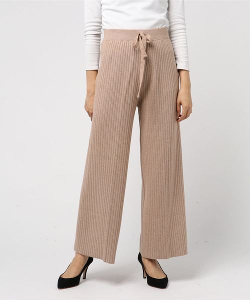 rps（アールピーエス）の「リブニットワイドパンツ（その他パンツ・レディース・ブラック/ベージュ系その他/キャメル/ベージュ系その他3・M）」の11枚目の写真