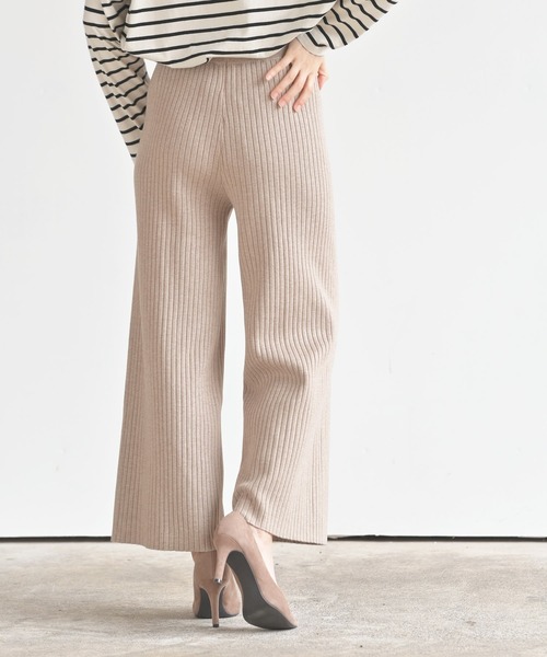 rps（アールピーエス）の「リブニットワイドパンツ（その他パンツ・レディース・ブラック/ベージュ系その他/キャメル/ベージュ系その他3・M）」の17枚目の写真