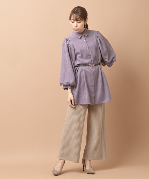 rps（アールピーエス）の「リブニットワイドパンツ（その他パンツ・レディース・ブラック/ベージュ系その他/キャメル/ベージュ系その他3・M）」の20枚目の写真