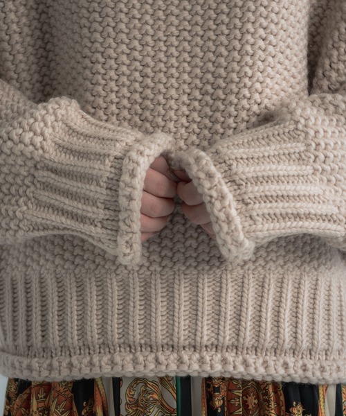 Libra Cue（リブラ キュー）の「Libra ローゲージルーズフィットニット（ニット/セーター・レディース・アイボリー/モカ/ブラック・FREE）」の21枚目の写真