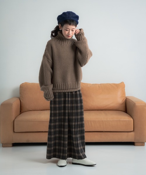 Libra Cue（リブラ キュー）の「Libra ローゲージルーズフィットニット（ニット/セーター・レディース・アイボリー/モカ/ブラック・FREE）」の14枚目の写真