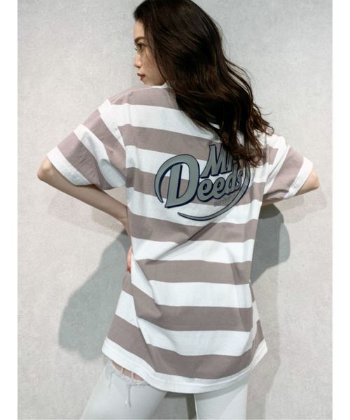 GYDA（ジェイダ）の「MrDeeds BIGTシャツ（Tシャツ/カットソー・レディース・その他/その他2/オフホワイト/チャコールグレー/グレー・FREE）」の4枚目の写真