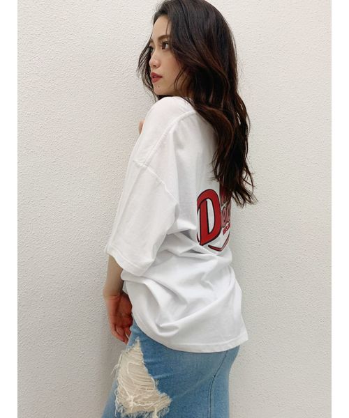 GYDA（ジェイダ）の「MrDeeds BIGTシャツ（Tシャツ/カットソー・レディース・その他/その他2/オフホワイト/チャコールグレー/グレー・FREE）」の12枚目の写真