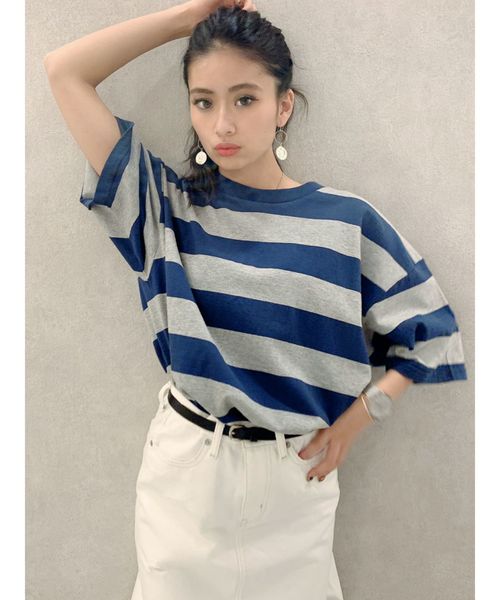 GYDA（ジェイダ）の「MrDeeds BIGTシャツ（Tシャツ/カットソー・レディース・その他/その他2/オフホワイト/チャコールグレー/グレー・FREE）」の6枚目の写真