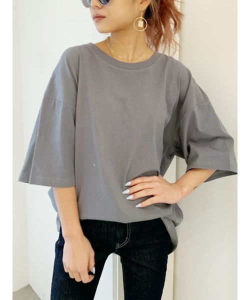 GYDA（ジェイダ）の「MrDeeds BIGTシャツ（Tシャツ/カットソー・レディース・その他/その他2/オフホワイト/チャコールグレー/グレー・FREE）」の18枚目の写真