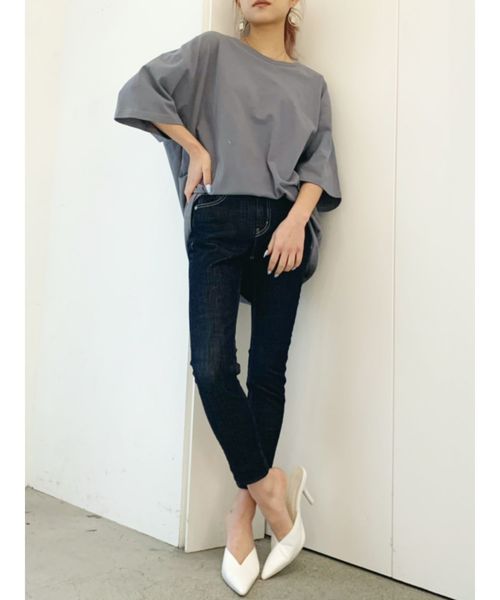 GYDA（ジェイダ）の「MrDeeds BIGTシャツ（Tシャツ/カットソー・レディース・その他/その他2/オフホワイト/チャコールグレー/グレー・FREE）」の9枚目の写真