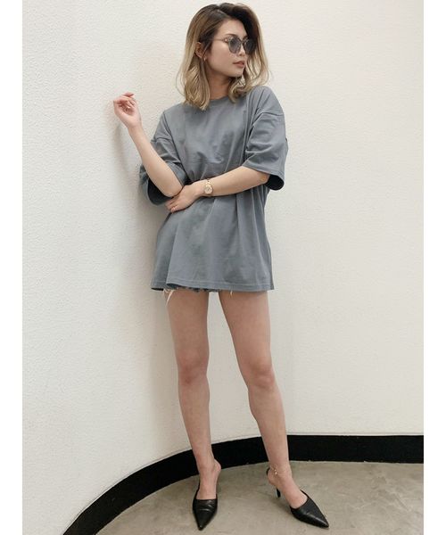 GYDA（ジェイダ）の「MrDeeds BIGTシャツ（Tシャツ/カットソー・レディース・その他/その他2/オフホワイト/チャコールグレー/グレー・FREE）」の13枚目の写真