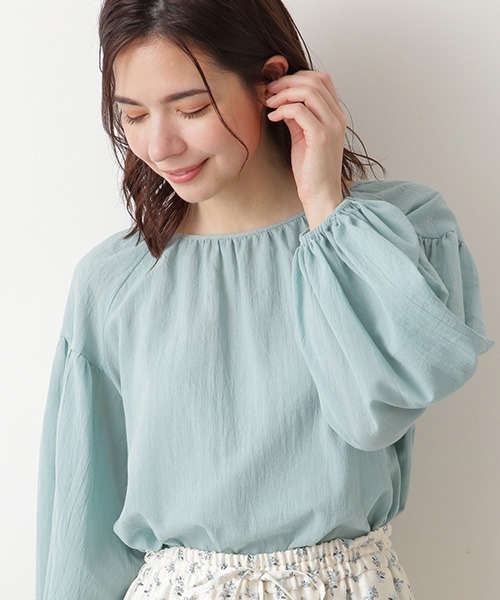 Natural Beauty Basic ギャザー ブラウス Natural Beauty Basic ギャザー ブラウス