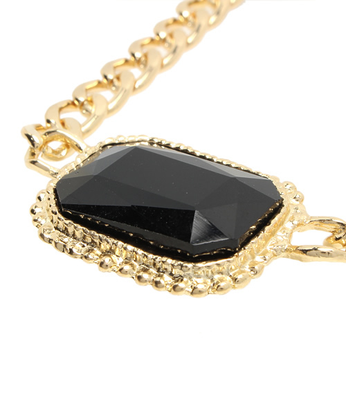 WEGO（ウィゴー）の「WEGO/スクエアビジューネックレス（ネックレス・レディース・ホワイト/ブラック/グリーン・FREE）」の6枚目の写真