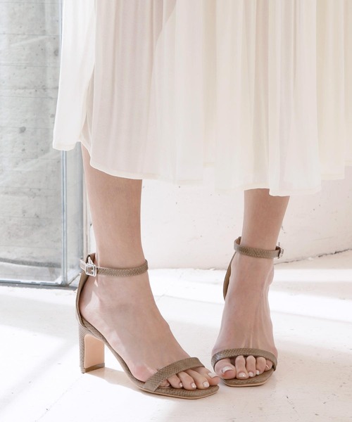 KOBE LETTUCE（コウベレタス）の「スリムヒールサンダル（サンダル・レディース・ホワイト/ブラック/カーキ/シルバー/その他/ピンク系その他・LL/S/M/L）」の6枚目の写真