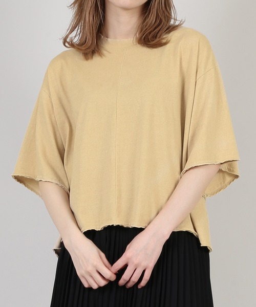 PUNYUS(プニュズ)の「サークルTシャツ(Tシャツ/カットソー)」|ベージュ