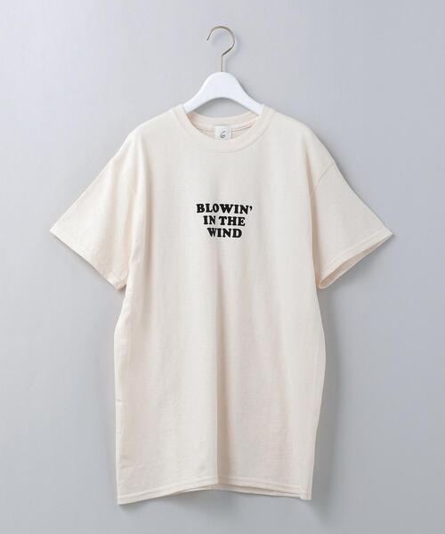 6(ロク)の「<6(ROKU)>BLOWIN IN THE WIND LOGO T-SHIRT/Tシャツ(Tシャツ/カットソー・レディース・ナチュラル/オリーブ/ダークブラウン・SMALL/MEDIUM)」の3枚目の写真