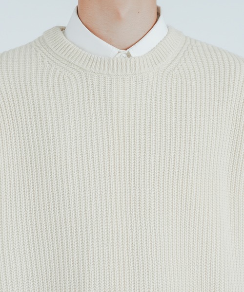 epnok（エプノック）の「クルーネックニットベスト（ベスト・メンズ・ネイビー/グレー/アイボリー・FREE）」の11枚目の写真