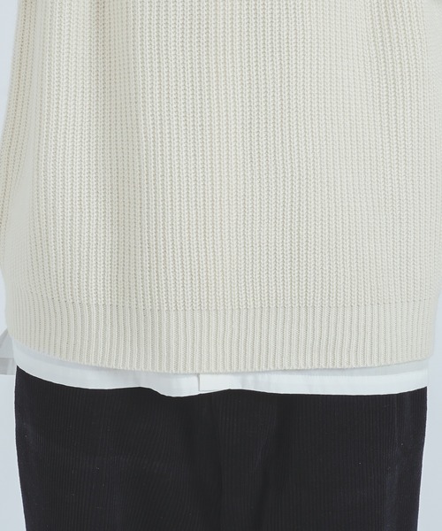 epnok（エプノック）の「クルーネックニットベスト（ベスト・メンズ・ネイビー/グレー/アイボリー・FREE）」の13枚目の写真