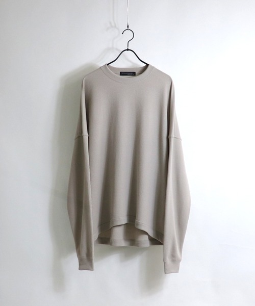 Confirm（コンファーム）の「Confirm / コンファーム モンスタービッグシルエットワッフルロンT（Tシャツ/カットソー・メンズ・ホワイト/ブラック/ベージュ/オレンジ・FREE）」の3枚目の写真