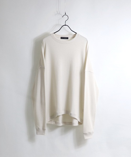 Confirm（コンファーム）の「Confirm / コンファーム モンスタービッグシルエットワッフルロンT（Tシャツ/カットソー・メンズ・ホワイト/ブラック/ベージュ/オレンジ・FREE）」の12枚目の写真