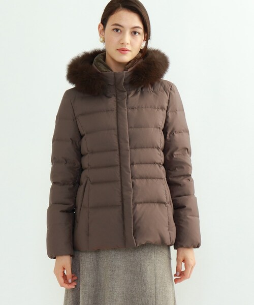 エコファーダウンジャケット ダウンジャケット コート Indivi インディヴィ のファッション