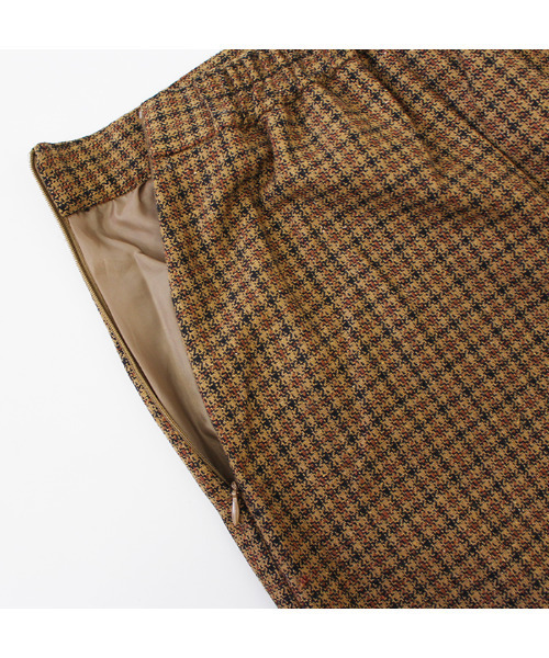 MODE ROBE（モードローブ）の「チェックフリンジラップスカート（スカート・レディース・ブラウン・FREE）」の11枚目の写真