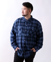 Dickies（ディッキーズ）の「Dickies/ディッキーズ ソフトネル バックロゴ チェックシャツ/大きいサイズ（シャツ/ブラウス・メンズ）」