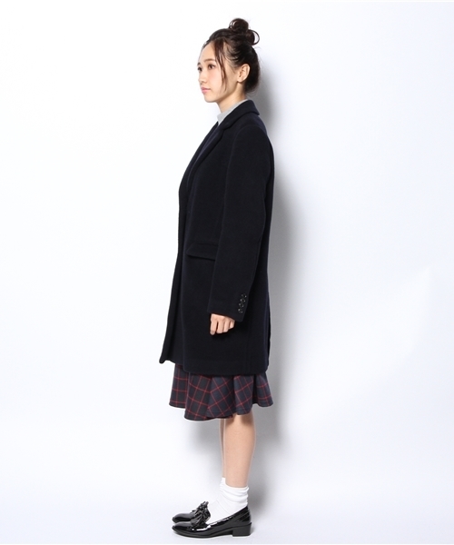 SHIPS for women(シップスフォーウィメン)の「PONTETOROTOチェスターコート(チェスターコート・レディース・ブラック/ベージュ系その他/ネイビー・38/36)」の7枚目の写真