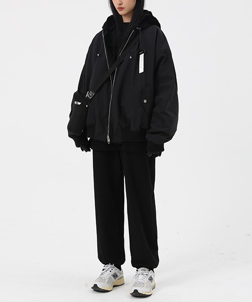 MASONPRINCE（メイソンプリンス）の「【MASONPRINCE】Reversible Boa Hooded Military Blouson WT0239（ミリタリージャケット・メンズ・ブラック・L/S/M）」の3枚目の写真