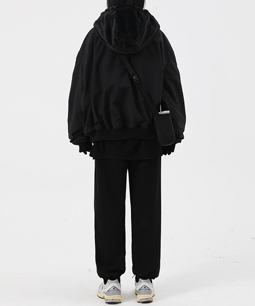 MASONPRINCE（メイソンプリンス）の「【MASONPRINCE】Reversible Boa Hooded Military Blouson WT0239（ミリタリージャケット・メンズ・ブラック・L/S/M）」の4枚目の写真