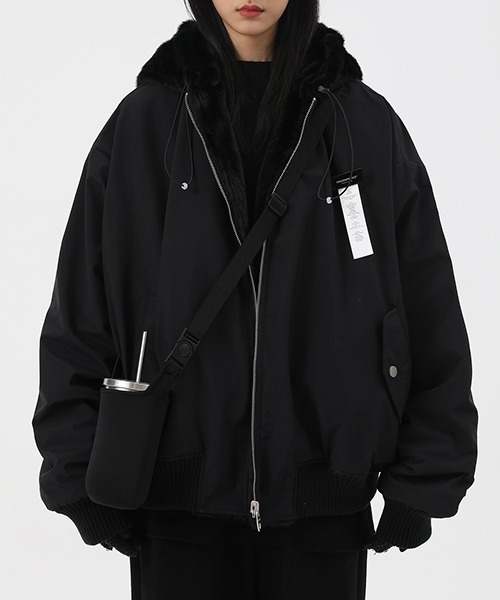 MASONPRINCE（メイソンプリンス）の「【MASONPRINCE】Reversible Boa Hooded Military Blouson WT0239（ミリタリージャケット・メンズ・ブラック・L/S/M）」の5枚目の写真