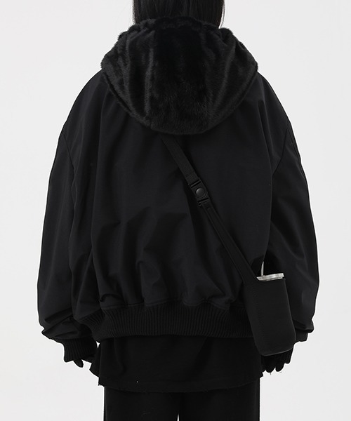 MASONPRINCE（メイソンプリンス）の「【MASONPRINCE】Reversible Boa Hooded Military Blouson WT0239（ミリタリージャケット・メンズ・ブラック・L/S/M）」の6枚目の写真