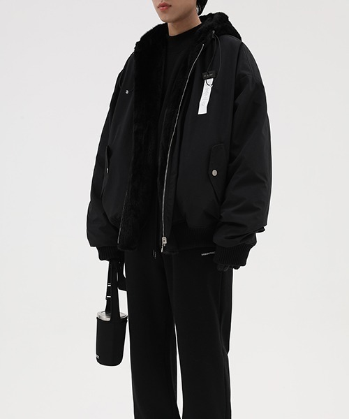 MASONPRINCE（メイソンプリンス）の「【MASONPRINCE】Reversible Boa Hooded Military Blouson WT0239（ミリタリージャケット・メンズ・ブラック・L/S/M）」の8枚目の写真