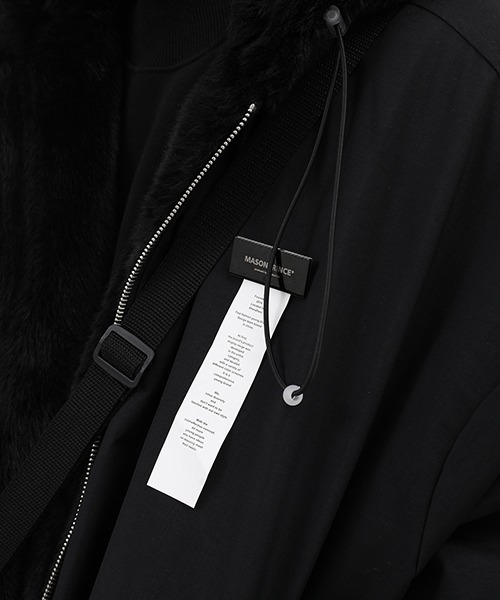 MASONPRINCE（メイソンプリンス）の「【MASONPRINCE】Reversible Boa Hooded Military Blouson WT0239（ミリタリージャケット・メンズ・ブラック・L/S/M）」の9枚目の写真