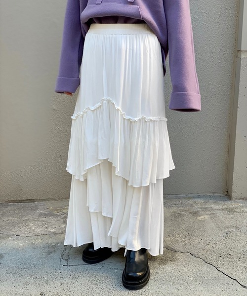 ギャザーティアードロングスカート スカート Ciaopanic チャオパニック のファッション通販 Zozotown