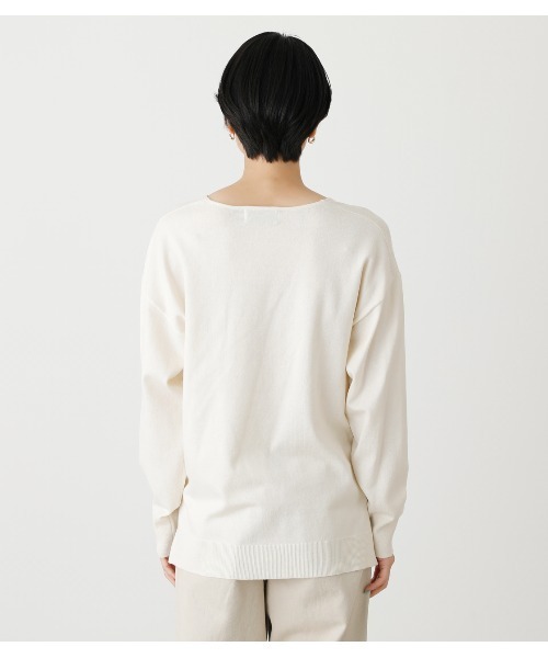 SIDE SLIT V/N KNIT TOPS/サイドスリットVネックニットトップス