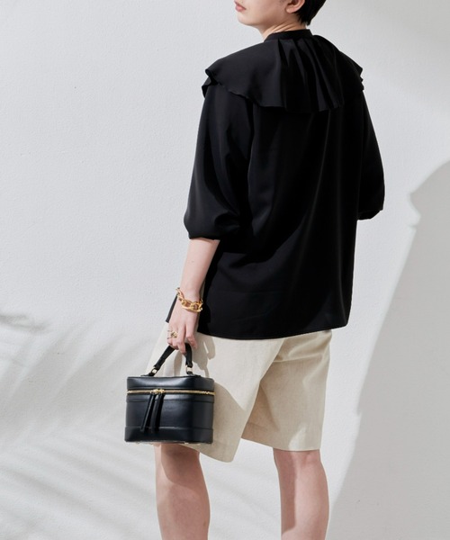 Aunt Marie's（アントマリーズ）の「ビックカラーブラウス（シャツ/ブラウス・レディース・ブラック/ホワイト/ドット・FREE）」の15枚目の写真