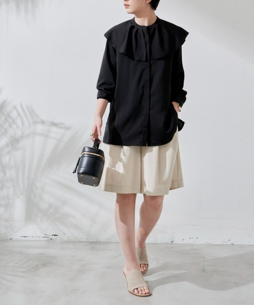 Aunt Marie's（アントマリーズ）の「ビックカラーブラウス（シャツ/ブラウス・レディース・ブラック/ホワイト/ドット・FREE）」の17枚目の写真