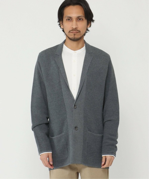 IKKA LOUNGE（イッカラウンジ）の「ニットジャケット（テーラードジャケット・メンズ・チャコールグレー/ブラック・S/L/XL/M）」の6枚目の写真