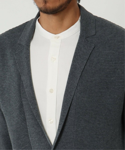 IKKA LOUNGE（イッカラウンジ）の「ニットジャケット（テーラードジャケット・メンズ・チャコールグレー/ブラック・S/L/XL/M）」の9枚目の写真