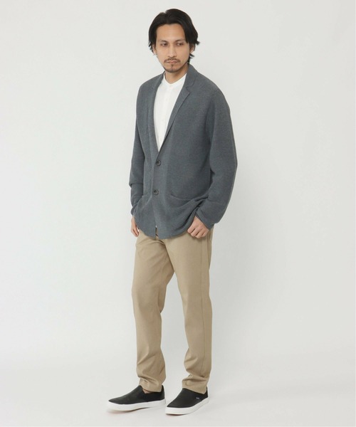 IKKA LOUNGE（イッカラウンジ）の「ニットジャケット（テーラードジャケット・メンズ・チャコールグレー/ブラック・S/L/XL/M）」の14枚目の写真