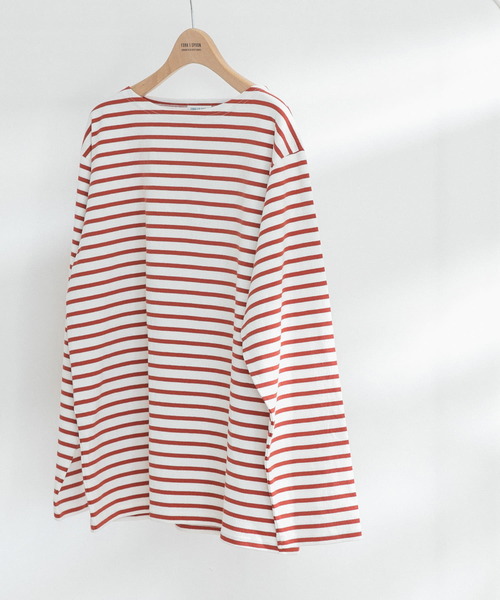 FORK&SPOON（フォークアンドスプーン）の「FORK&SPOON　ボートネックボーダー（Tシャツ/カットソー・メンズ・レッド系その他/オフホワイト/グリーン系その他/ブラック系その他/イエロー系その他/ブルー系その他・3/4/5）」の6枚目の写真