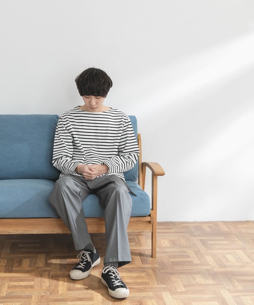 FORK&SPOON（フォークアンドスプーン）の「FORK&SPOON　ボートネックボーダー（Tシャツ/カットソー・メンズ・レッド系その他/オフホワイト/グリーン系その他/ブラック系その他/イエロー系その他/ブルー系その他・3/4/5）」の9枚目の写真