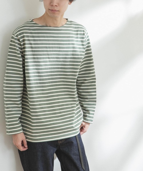 FORK&SPOON（フォークアンドスプーン）の「FORK&SPOON　ボートネックボーダー（Tシャツ/カットソー・メンズ・レッド系その他/オフホワイト/グリーン系その他/ブラック系その他/イエロー系その他/ブルー系その他・3/4/5）」の10枚目の写真