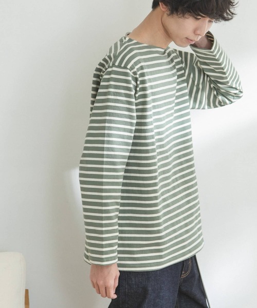 FORK&SPOON（フォークアンドスプーン）の「FORK&SPOON　ボートネックボーダー（Tシャツ/カットソー・メンズ・レッド系その他/オフホワイト/グリーン系その他/ブラック系その他/イエロー系その他/ブルー系その他・3/4/5）」の11枚目の写真