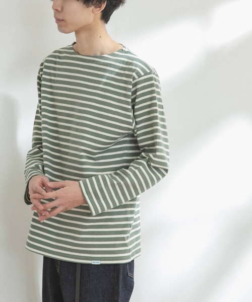 FORK&SPOON（フォークアンドスプーン）の「FORK&SPOON　ボートネックボーダー（Tシャツ/カットソー・メンズ・レッド系その他/オフホワイト/グリーン系その他/ブラック系その他/イエロー系その他/ブルー系その他・3/4/5）」の12枚目の写真