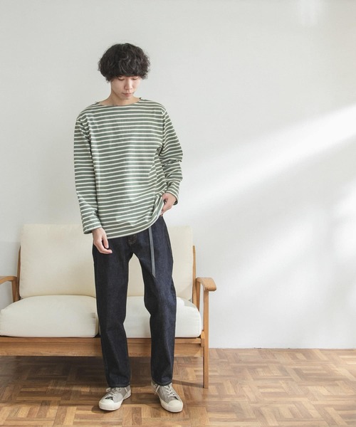 FORK&SPOON（フォークアンドスプーン）の「FORK&SPOON　ボートネックボーダー（Tシャツ/カットソー・メンズ・レッド系その他/オフホワイト/グリーン系その他/ブラック系その他/イエロー系その他/ブルー系その他・3/4/5）」の14枚目の写真