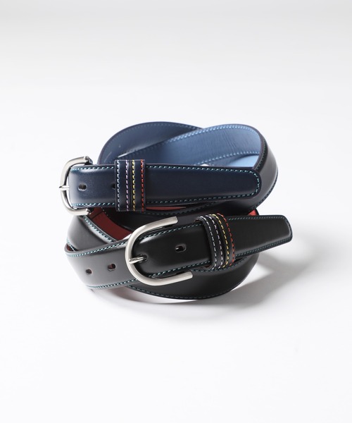 【ぱんだぱん】Paul Smithマルチカラー レザーベルト Paul Smith（ポールスミス）の「マルチカラーステッチ レザー