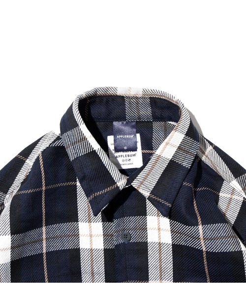 APPLEBUM（アップルバム）の「Indigo Check Nel Shirt（シャツ/ブラウス・メンズ・ネイビー/ブルー系その他・MEDIUM/LARGE/X-LARGE/XX-LARGE）」の4枚目の写真