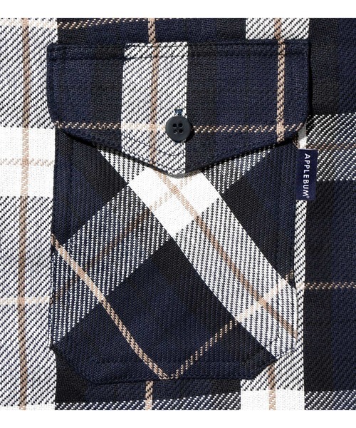 APPLEBUM（アップルバム）の「Indigo Check Nel Shirt（シャツ/ブラウス・メンズ・ネイビー/ブルー系その他・MEDIUM/LARGE/X-LARGE/XX-LARGE）」の5枚目の写真