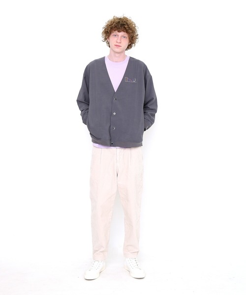 Design Tshirts Store graniph（デザイン　ティーシャツ　ストア　グラニフ）の「グッズアンドシェルブス｜グラフィックカーディガン(グレー)（カーディガン/ボレロ・メンズ・グレー・SMALL/MEDIUM/LARGE）」の7枚目の写真