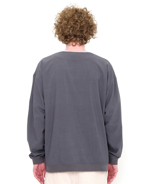 Design Tshirts Store graniph（デザイン　ティーシャツ　ストア　グラニフ）の「グッズアンドシェルブス｜グラフィックカーディガン(グレー)（カーディガン/ボレロ・メンズ・グレー・SMALL/MEDIUM/LARGE）」の5枚目の写真