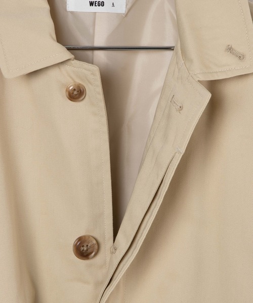WEGO（ウィゴー）の「WEGO/ツイルステンカラーコート（ステンカラーコート・メンズ・ベージュ系その他/ライトベージュ・MEDIUM/LARGE）」の10枚目の写真