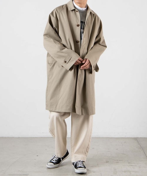 WEGO（ウィゴー）の「WEGO/ツイルステンカラーコート（ステンカラーコート・メンズ・ベージュ系その他/ライトベージュ・MEDIUM/LARGE）」の14枚目の写真